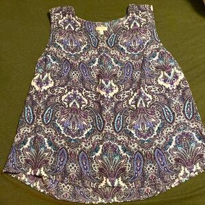 Women’s Talbots Paisley Pattern Tank